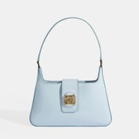 Mavi Kadın Deri Omuz Çantası