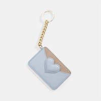 Mavi Kalpli Deri Kartlık Charm