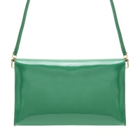 Maxima Yeşil Kadın Rugan Deri Clutch 