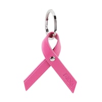 Meme Kanseri Farkındalık Ayına Özel Pembe Deri Anahtarlık