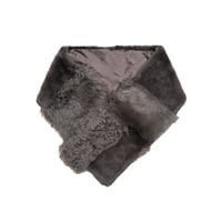 Miranna Gri Kadın Kürk Şal Yaka