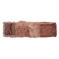 Miranna Pembe Kadın Kürk Şal Yaka