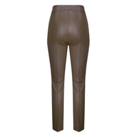 Molly Yeşil Kadın Deri Pantolon