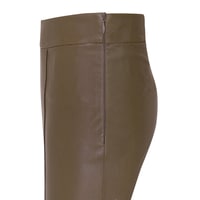 Molly Yeşil Kadın Deri Pantolon