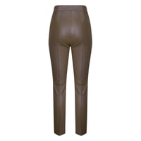 Molly Yeşil Kadın Deri Pantolon