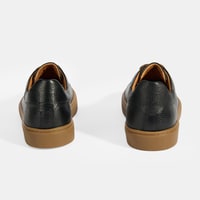 Monikar Siyah Erkek Deri Bağcıklı Günlük Ayakkabı