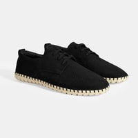 Moriya Siyah Erkek Deri Bağcıklı Günlük Ayakkabı