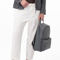 Nathan Gri Deri Sırt Çantası