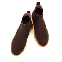 Ndari Kahve Erkek Lastikli Süet Deri Chelsea Bot