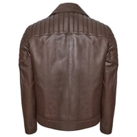 Nereo Kahve Erkek Deri Biker Mont