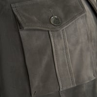 Nicolie Gri Erkek Süet Safari Ceket