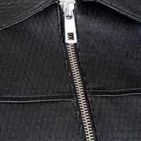 Ninfe Vintage Siyah Kadın Streç Deri Ceket