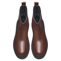 Ninny Kahve Kadın Yandan Lastikli Deri Chelsea Bot