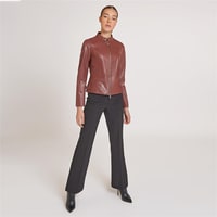 Paride Mor Kadın Deri Ceket