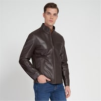 Paul Kahve Erkek Deri Ceket