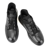 Pavel Siyah Erkek Bağcıklı Deri Bot