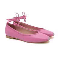 Pembe Basilo Kadın Deri Babet