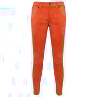 Pembe Roisin Kadın Stretch Deri Pantolon