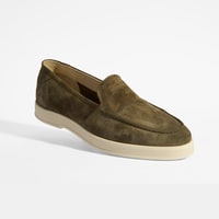 Peraleda Haki Erkek Slip-On Süet Loafer