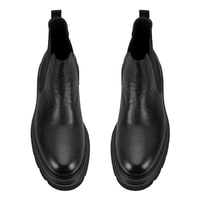 Pietsa Siyah Erkek Lastikli Deri Chelsea Bot