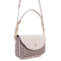 Plante Bej Kadın Monogram Omuz Çantası