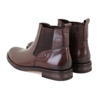 Pravin Kahve Erkek Lastikli Deri Chelsea Bot
