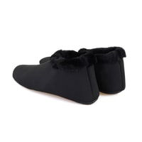 Ranja Siyah Erkek Fluffy Yünlü Patik