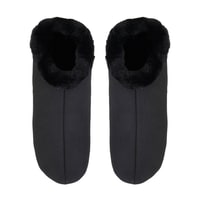 Ranja Siyah Erkek Fluffy Yünlü Patik
