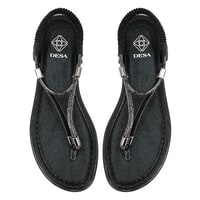 Regan Siyah Kadın Parlak Taş Detaylı Parmak Arası Sandalet