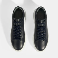 Reminya Lacivert Erkek Deri Bağcıklı Günlük Ayakkabı