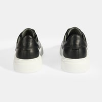 Reminya Siyah Erkek Deri Bağcıklı Günlük Ayakkabı