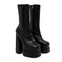 Rica Siyah Kadın Platform Topuklu Bot