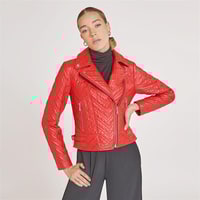 Riccarda Kadın Deri Biker Mont