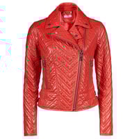 Riccarda Kadın Deri Biker Mont