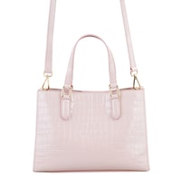 Rieka Pudra Kadın Kroko Baskılı Deri El Çantası