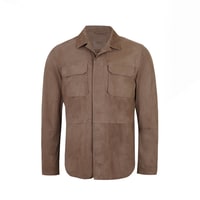 Saverio Kahve Erkek Süet Deri Gömlek