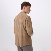 Saverio Kahve Erkek Süet Deri Gömlek