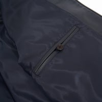 Selino Lacivert Erkek Kapüşonlü Deri Mont