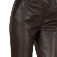 Setron Kahve Kadın Deri Pantolon