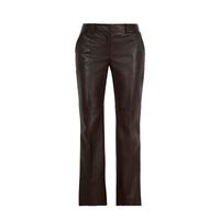 Setron Kahve Kadın Deri Pantolon