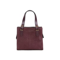 Seven Small Bordo Kadın Yılan Derisi Omuz Çantası