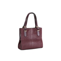 Seven Small Bordo Kadın Yılan Derisi Omuz Çantası