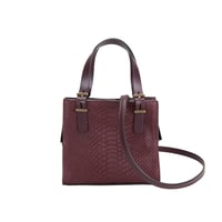 Seven Small Bordo Kadın Yılan Derisi Omuz Çantası