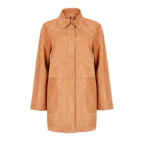 Sienna Konyak Kadın Çift Taraflı Süet Deri Pardösü