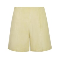 Silino Yeşil Kadın Süet Deri Mini Şort