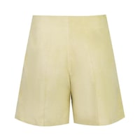 Silino Yeşil Kadın Süet Deri Mini Şort