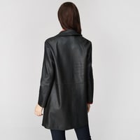 Simonetta Kadın Çift Taraflı Deri Pardösü