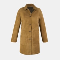 Simonetta Yeşil Kadın Çift Taraflı Deri Pardösü