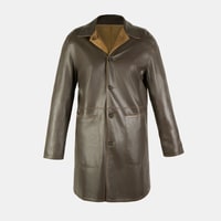 Simonetta Yeşil Kadın Çift Taraflı Deri Pardösü