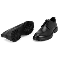 Sinra Siyah Erkek Deri Günlük Ayakkabı